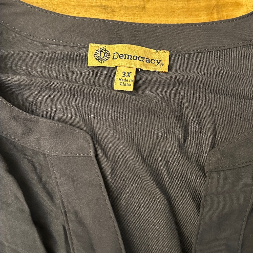 Democracy Button Down Rayon Blouse - image 5